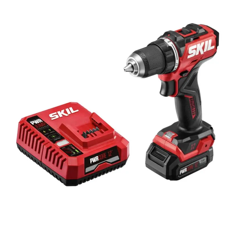 12V Brushless Cordless 1/2-Inch Drill Kit with Battery and Fast Charger