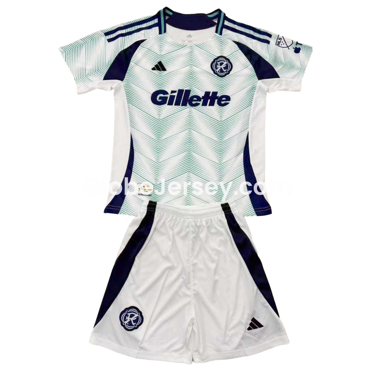 New England Revolution 2025 Away Men's Adult Jersey Set - Fans Version