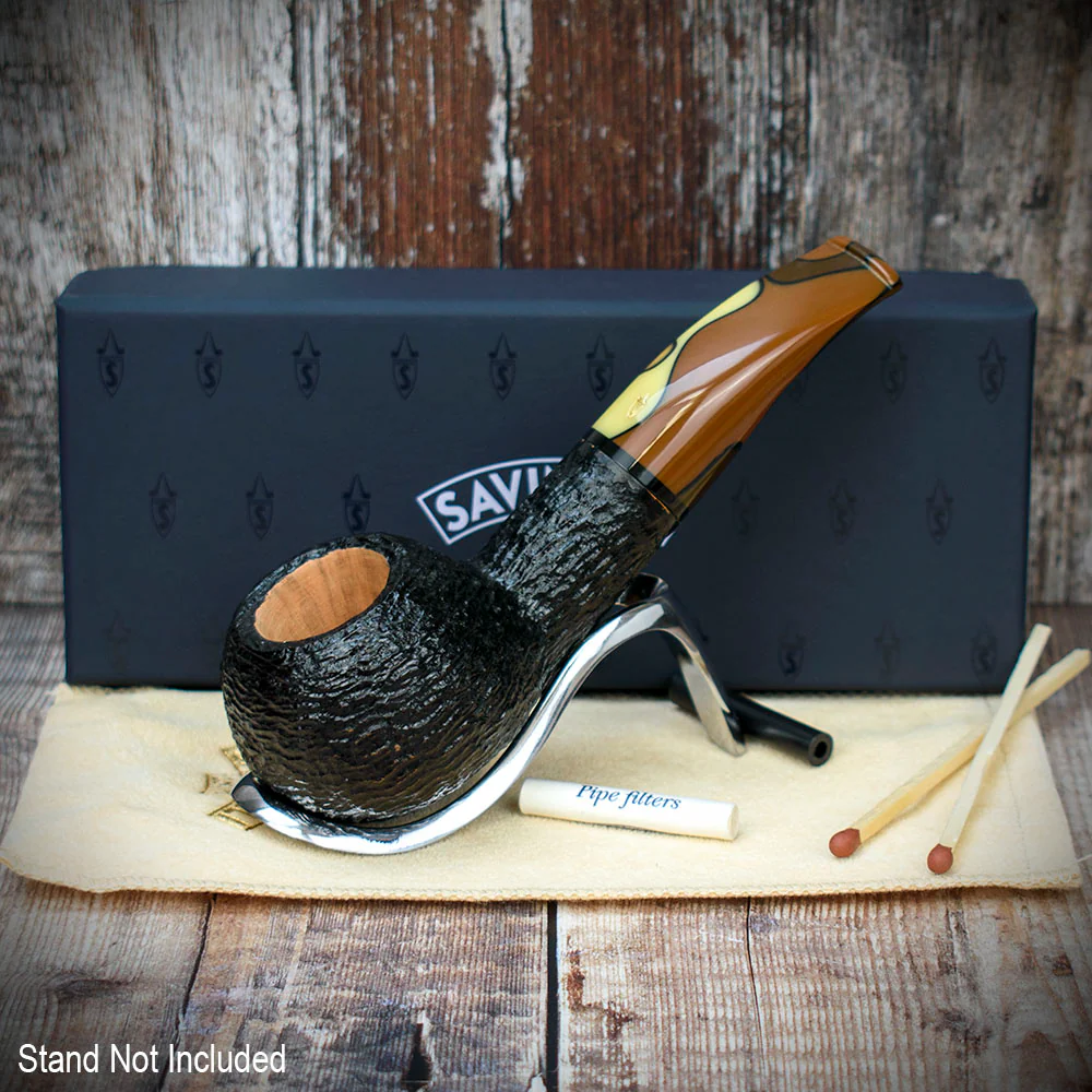 Savinelli Paloma Rustic Black 320 - 6mm Briar Pipe