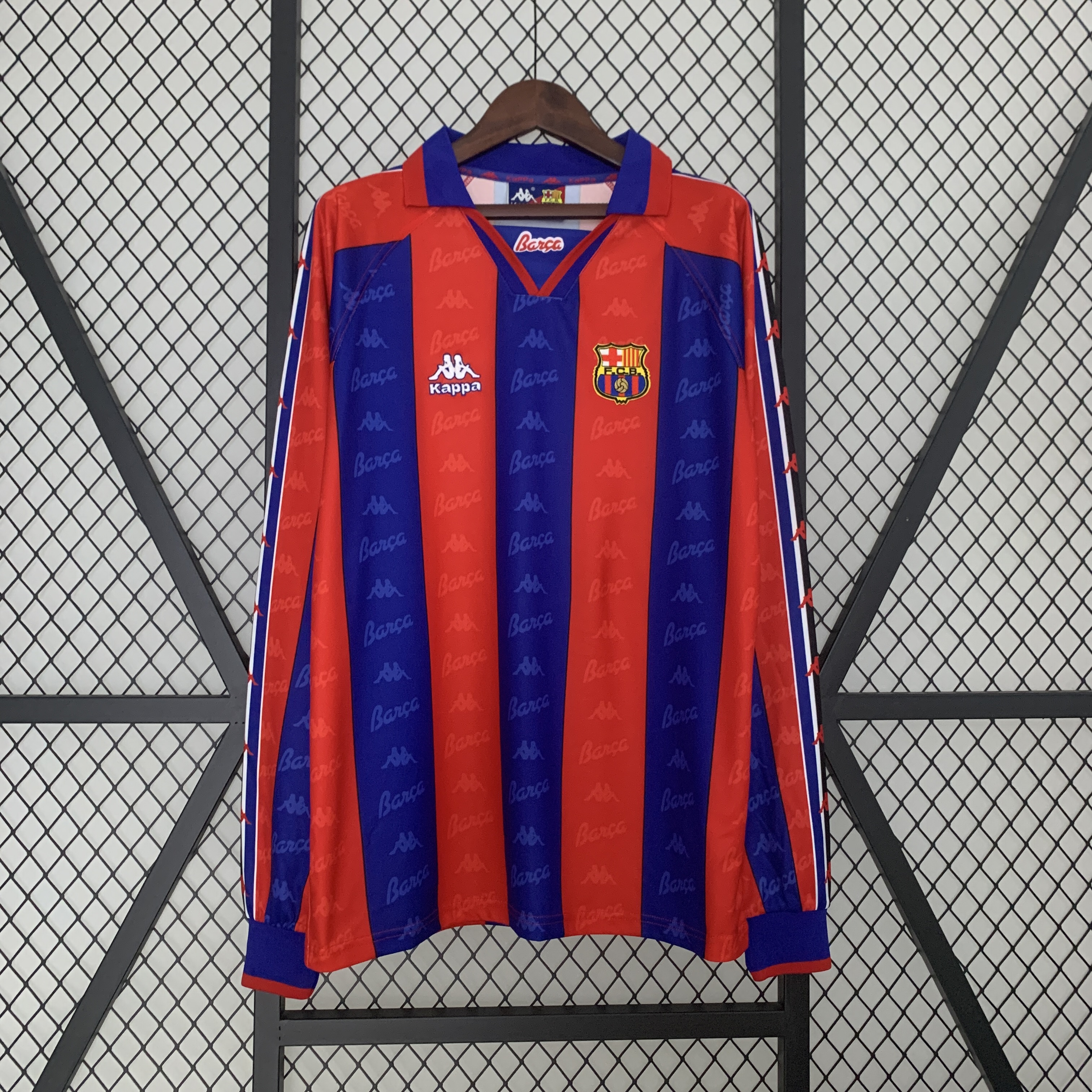 Retro Barcelona 96-97 Home Stadium Long Sleeve Jersey
