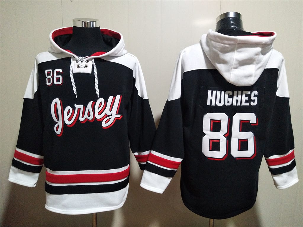 New Jersey Devils Hoodie #86 HUGHES (Black)