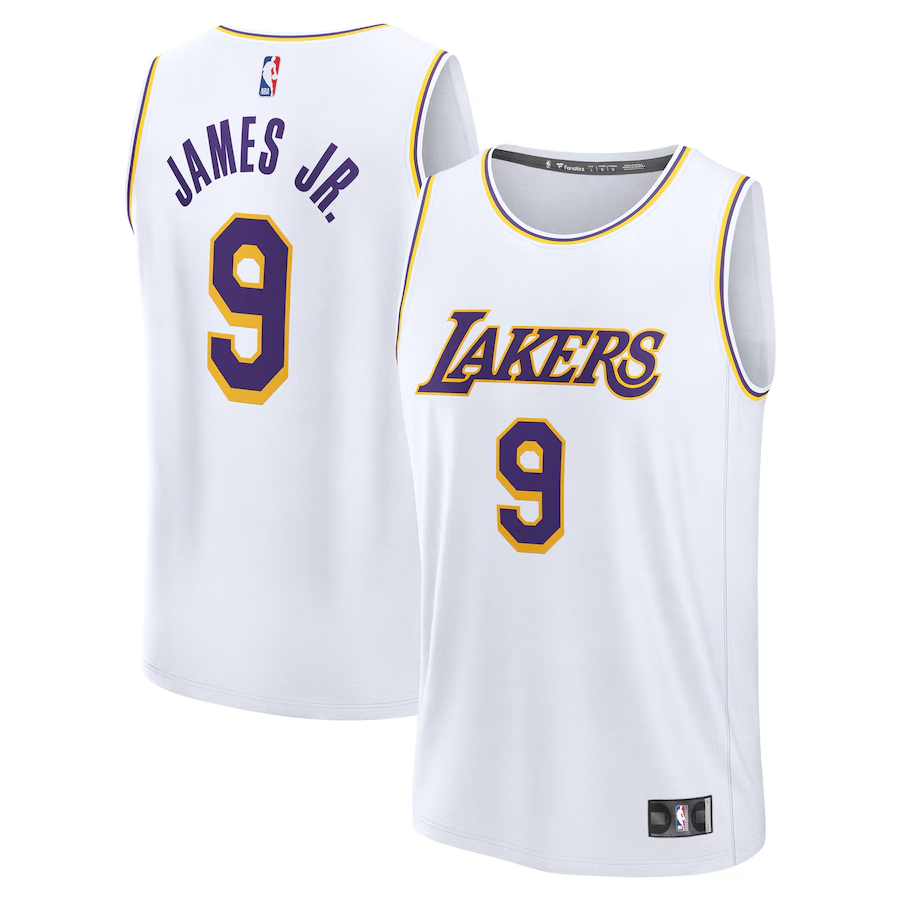 Men's Los Angeles Lakers Bronny James Fanatics White Fast  Jersey - Association Edition