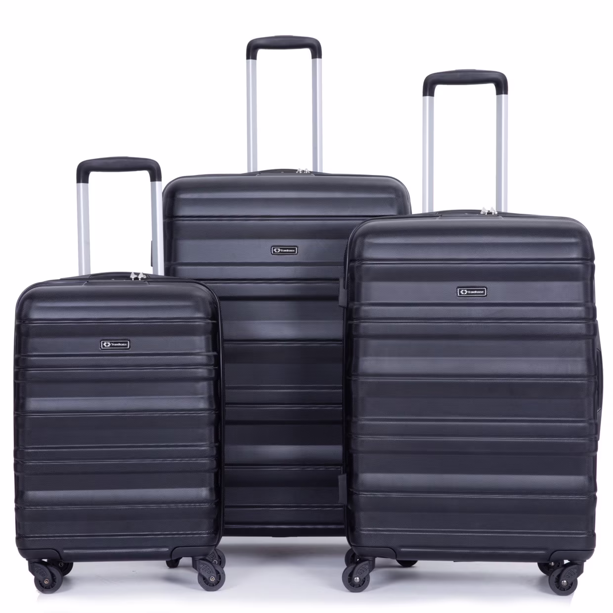 3 Piece Luggage Sets, PC Lightweight Durable Expandable Suitcase with 2 Hooks and TSA Lock, Suitcases with Wheels,21in 25in 29in,Gray