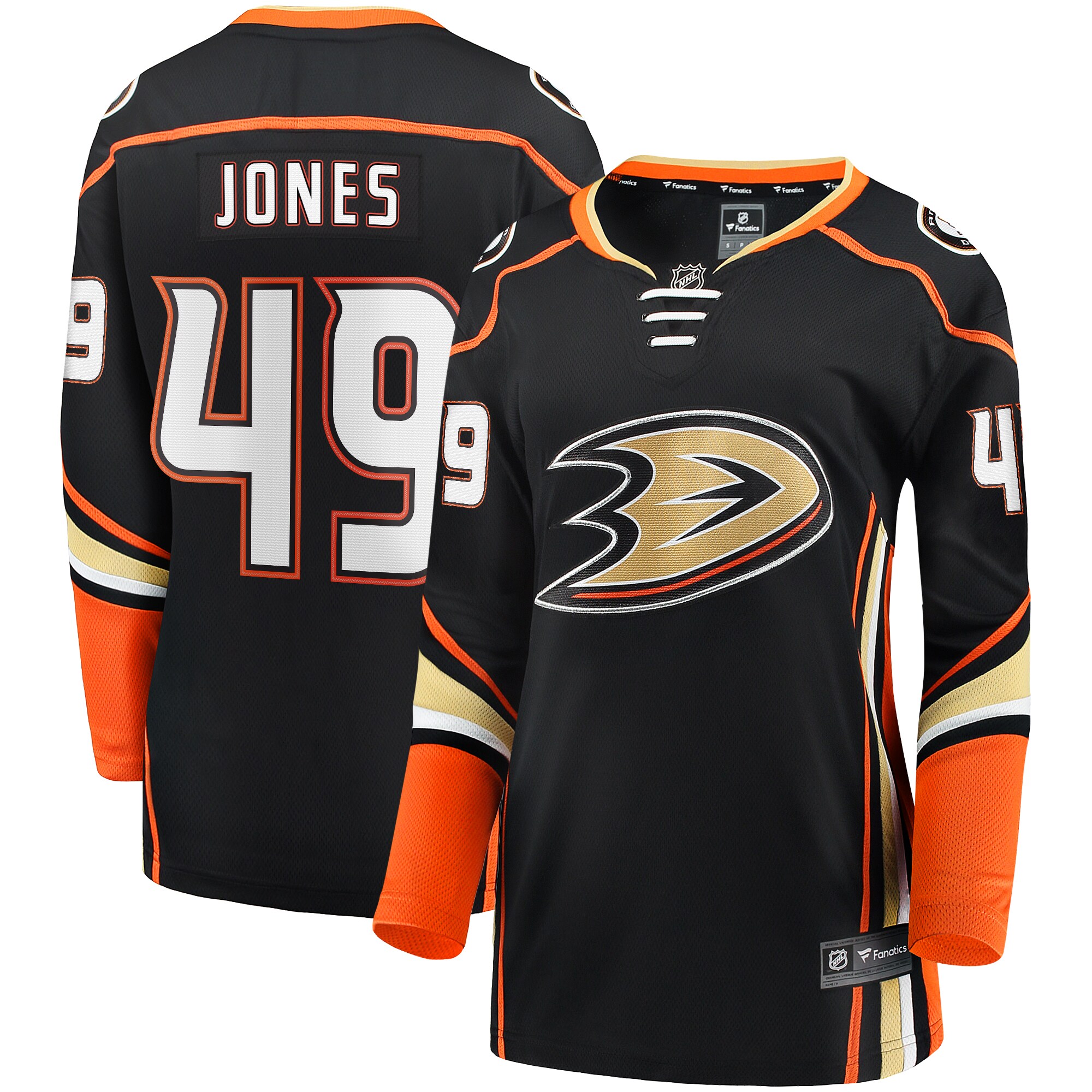Max Jones Anaheim Ducks Fanatics Women’s Home Breakaway  Jersey – Black