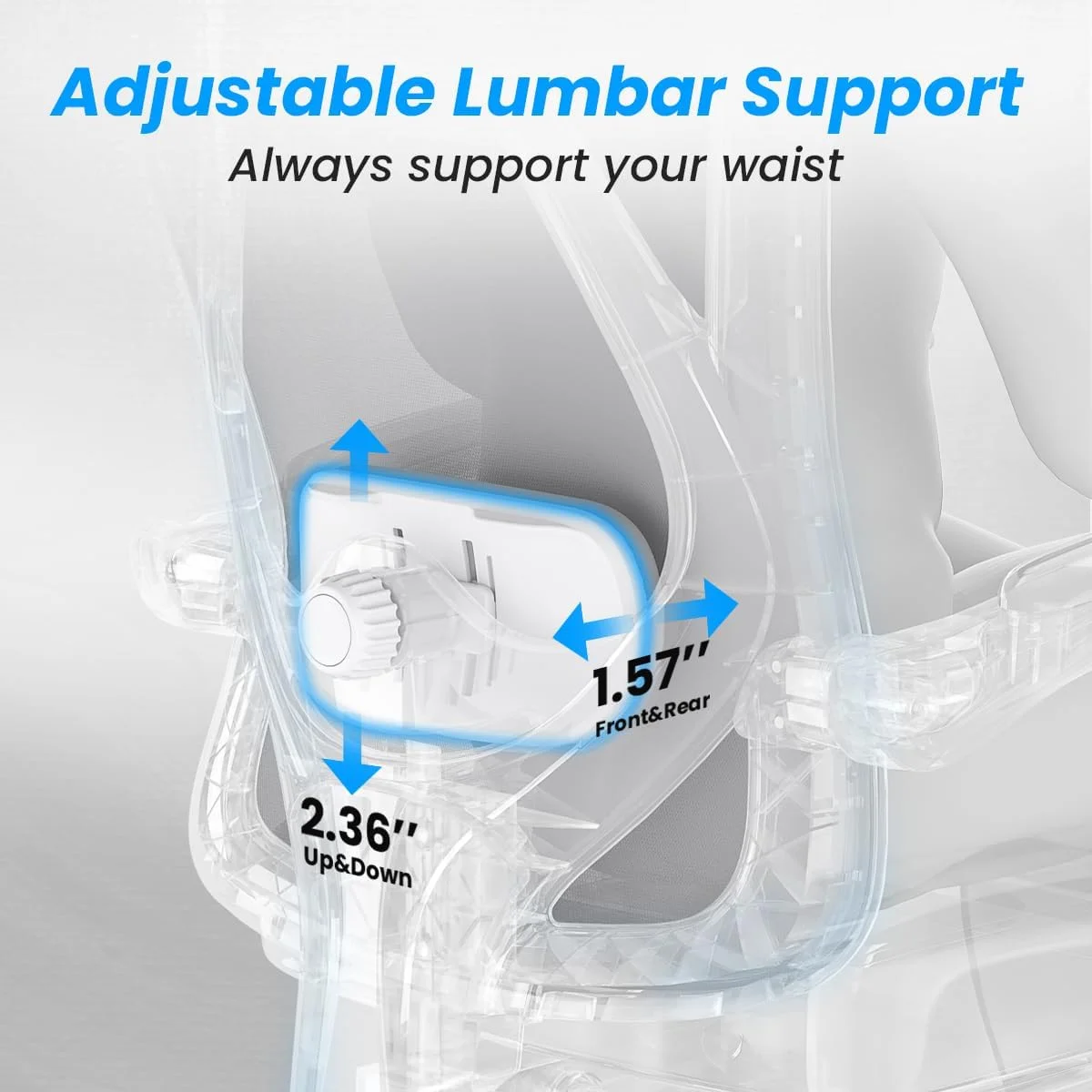 STARY Ergonomic Office Chair with Footrest, High Back Mesh Desk Chair with Adjustable Headrest & Lumbar Support, Comfortable Computer Chair for Home Office Study, White & Beige