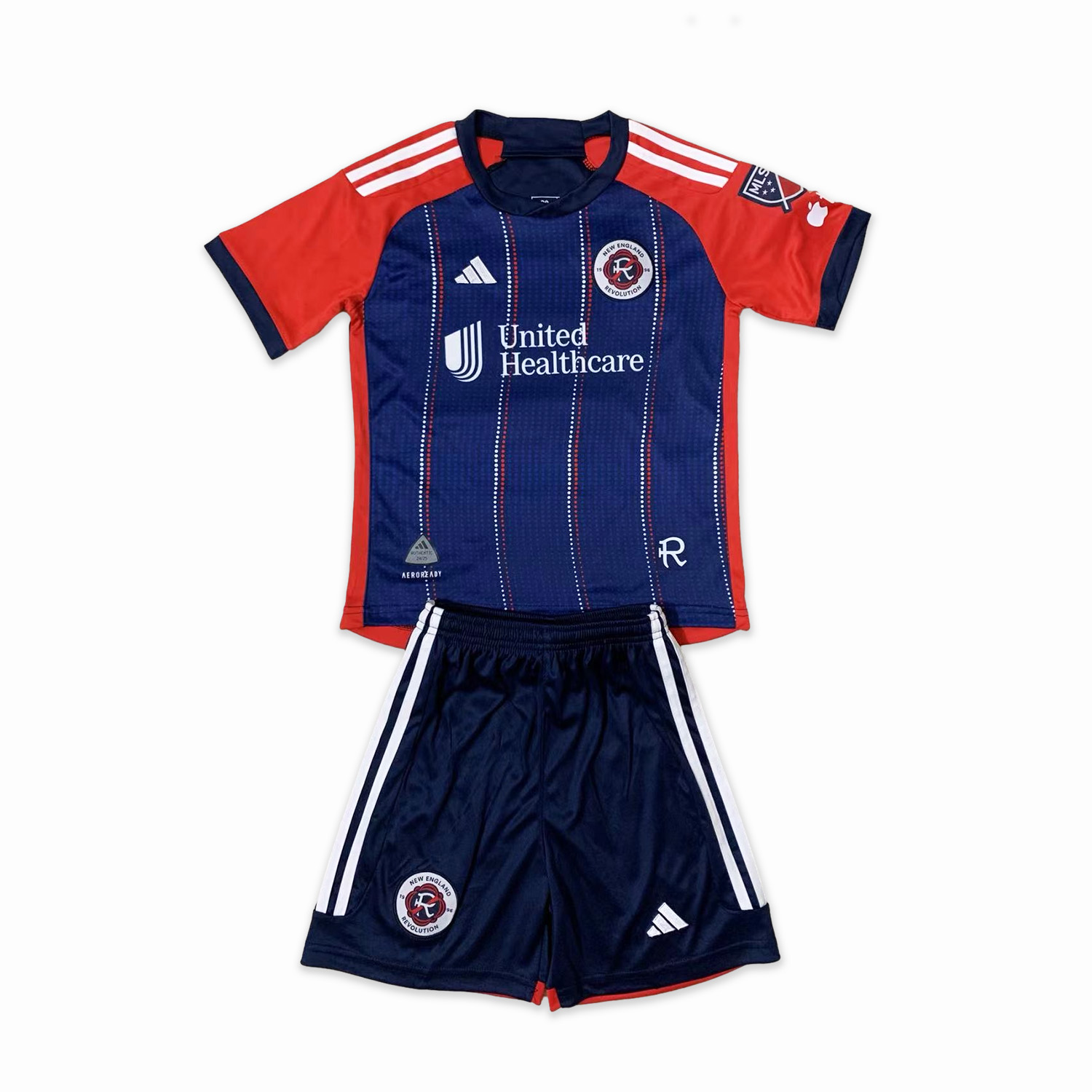 New England Revolution 2024 Home Men's Adult Jersey Set - Fans Version