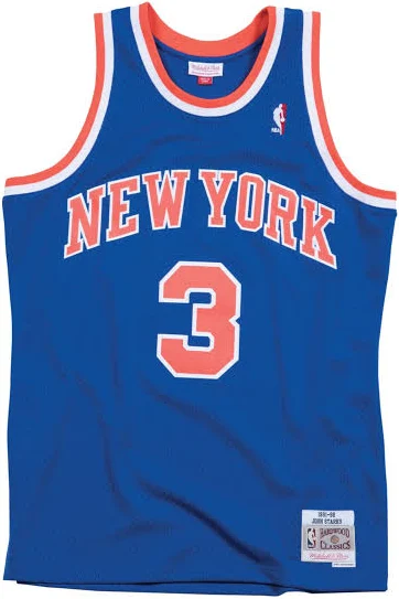 John Starks Mitchell & Ness 91-92 Road Swingman Jersey