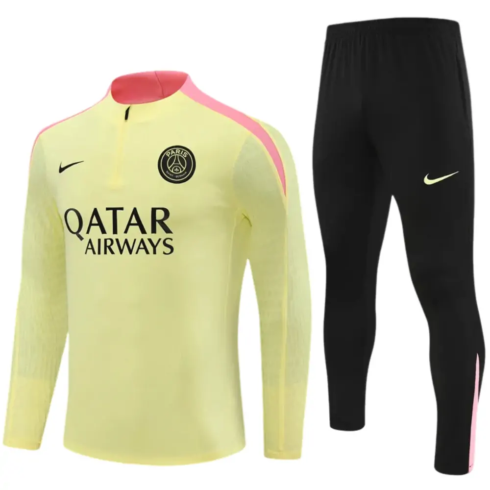 2025-26-New Season- Paris Light Yellow [Camouflage]-Children-Training Suit