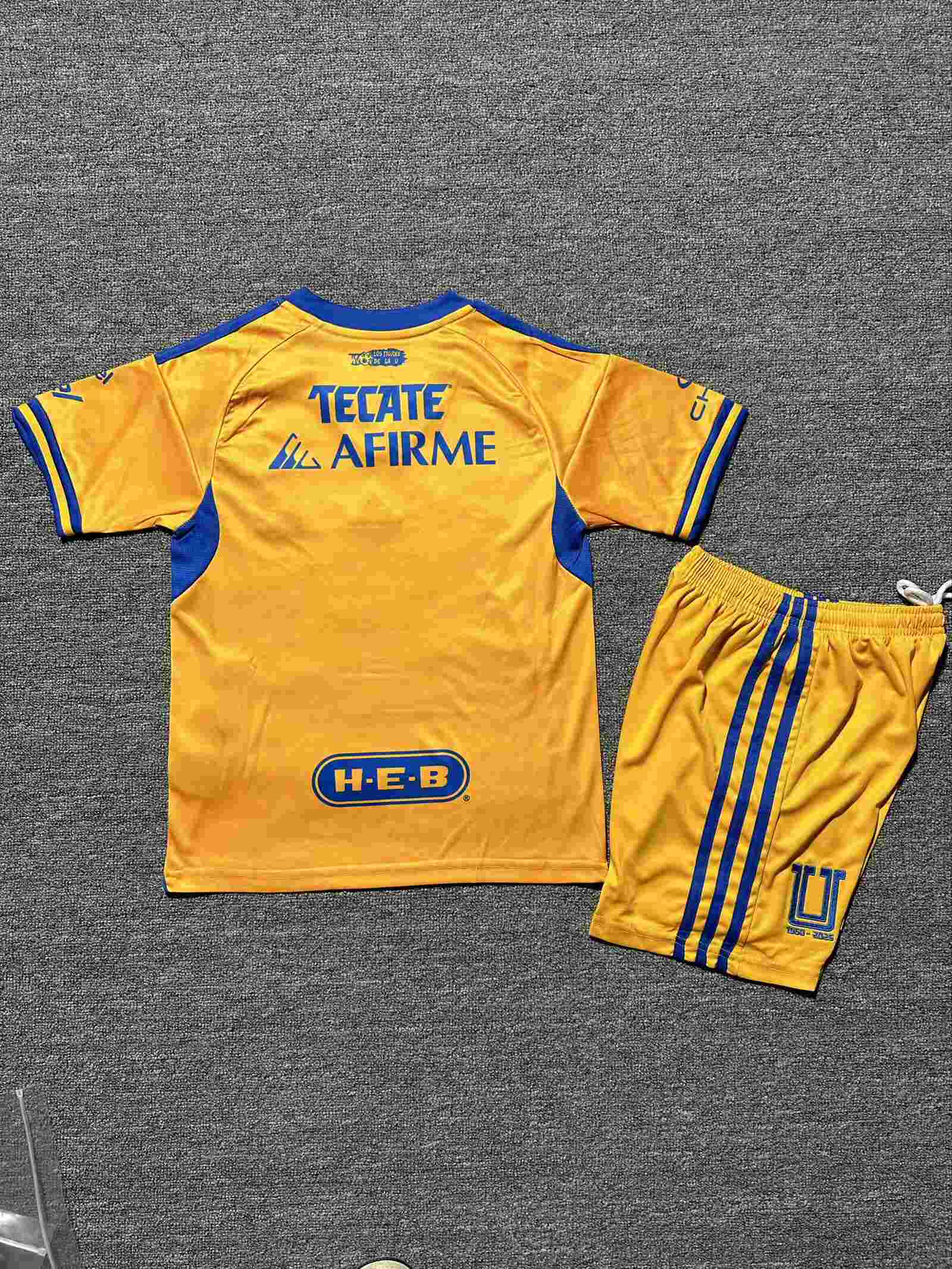 2025/2026 Kids Size Tigres Home Football Shirt 1:1 Thai Quality