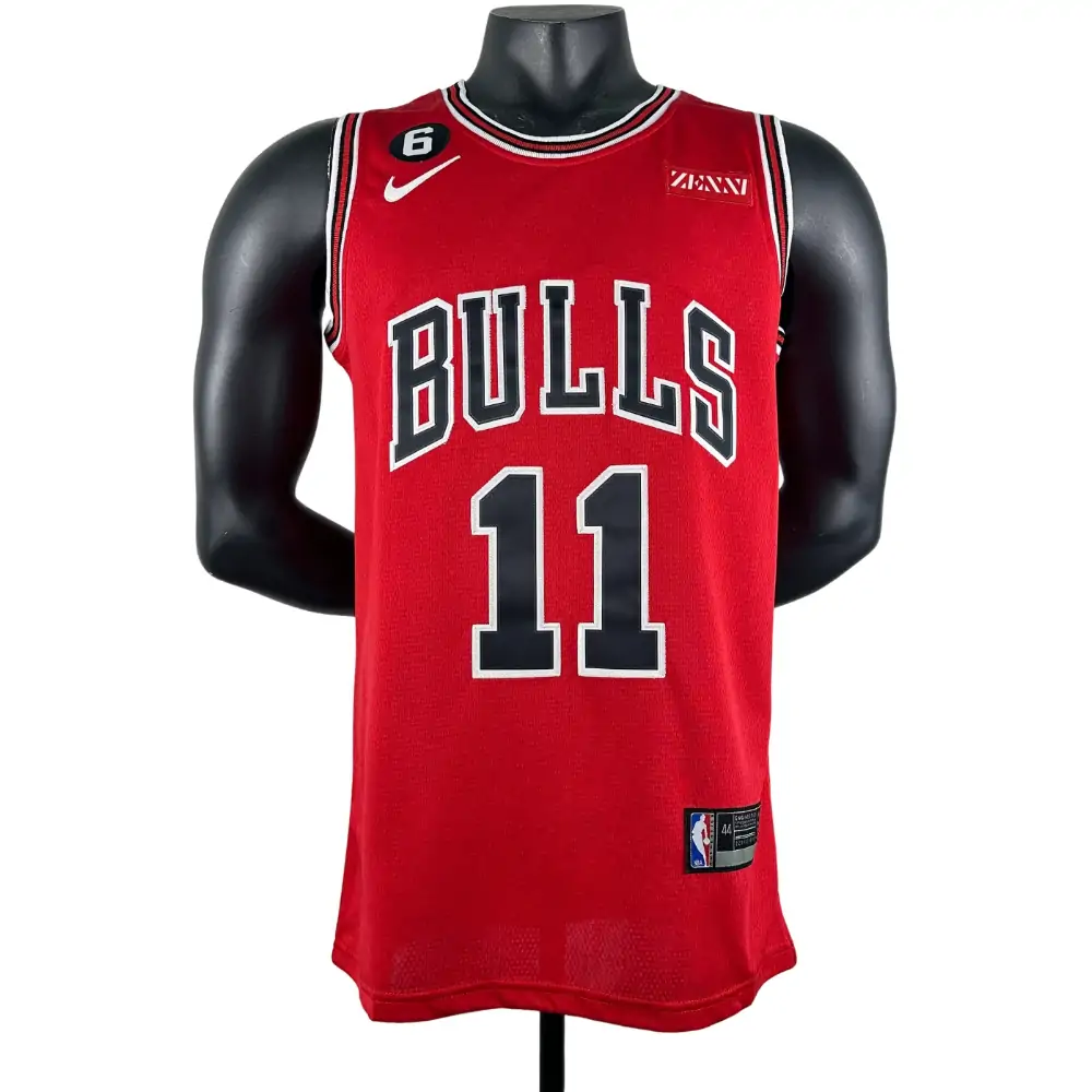 Embroidered Bulls Red No. 11 DeRozan