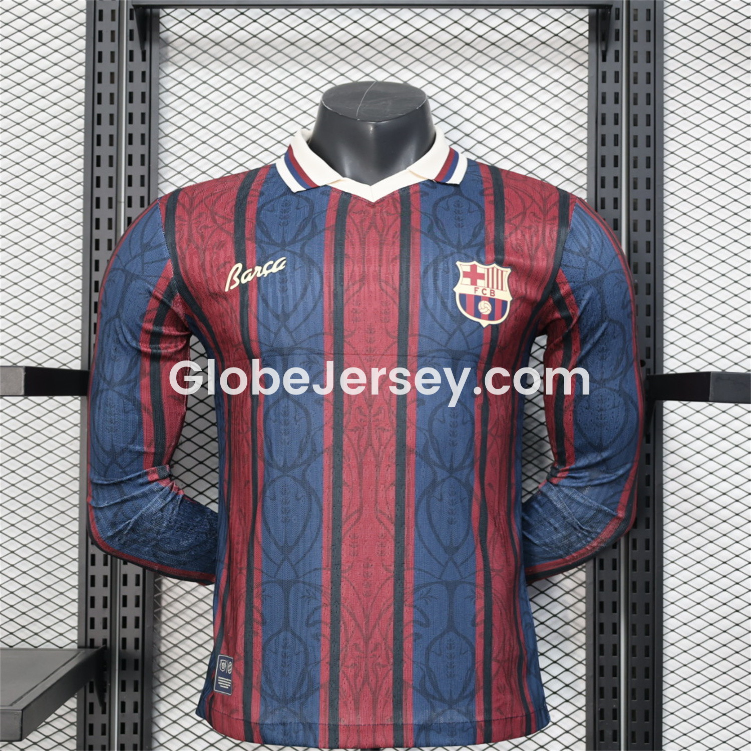 Barcelona 25-26 125th Anniversary Throwback Long Sleeves Jersey - Player Version