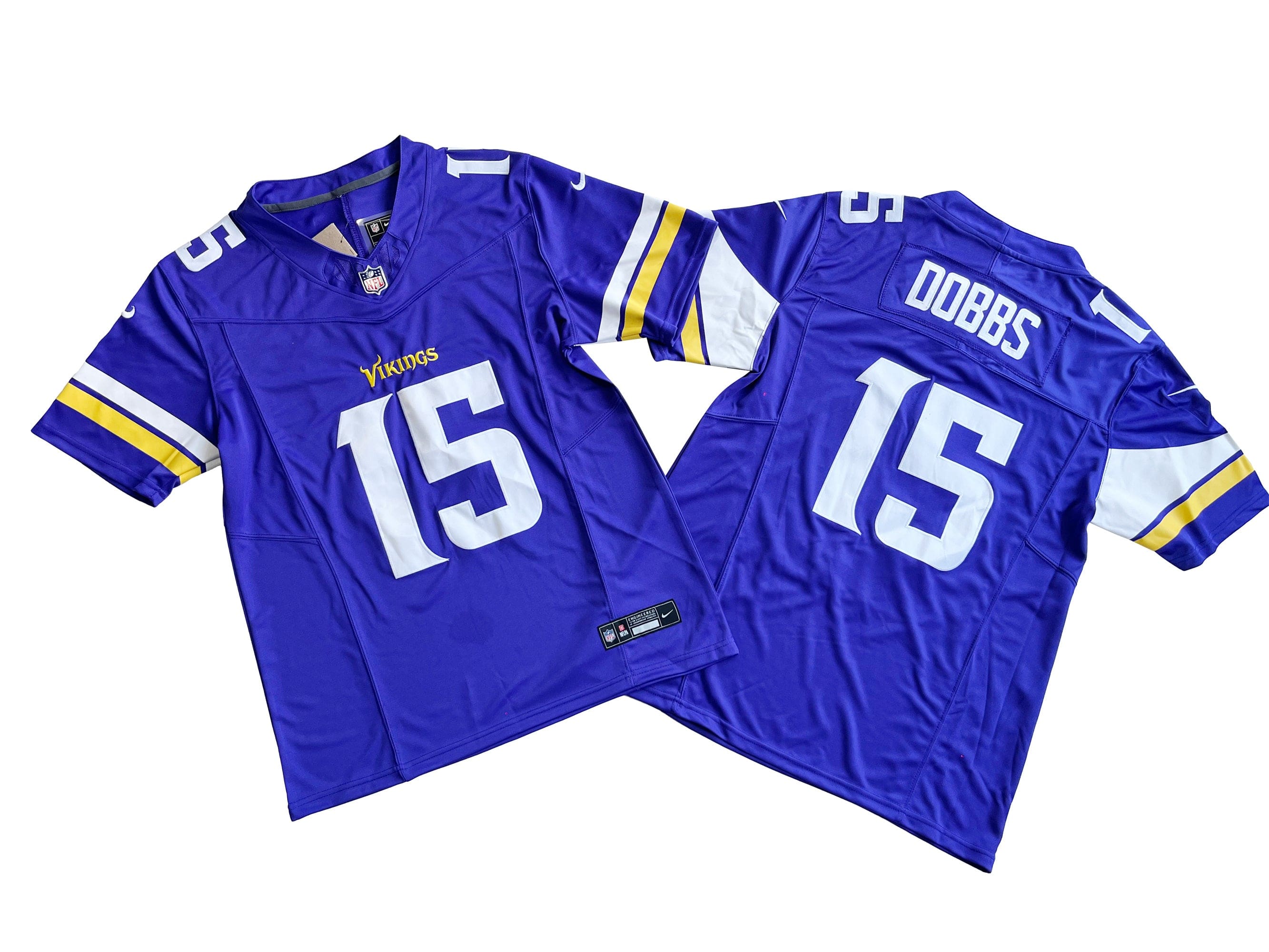 Minnesota Vikings 15# Joshua Dobbs Nike Vapor F.U.S.E. Limited Jersey