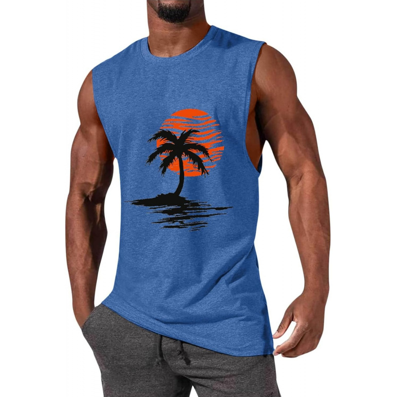 Men's Tank Tops Sleeveless Tee Shirts Casual Summer