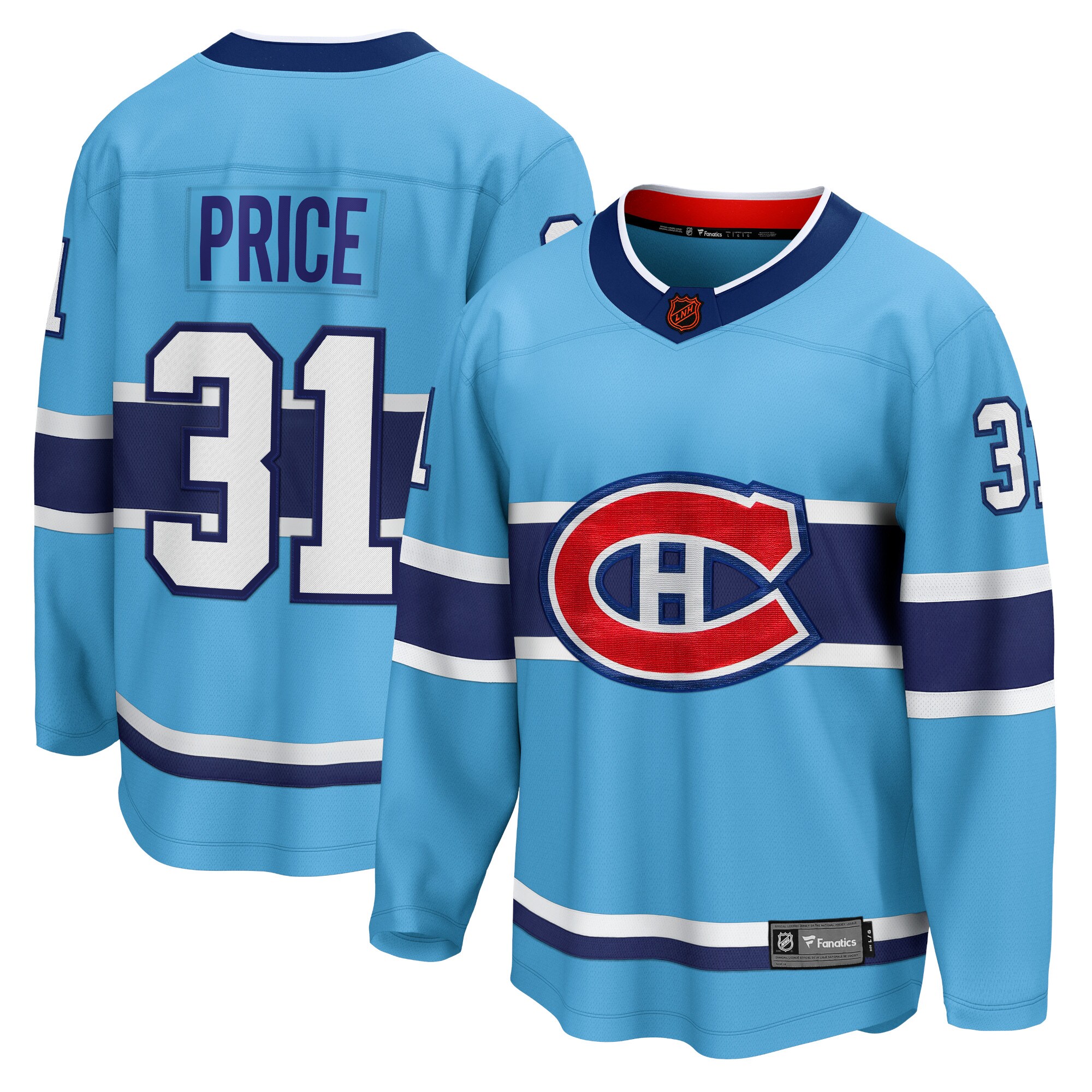 Carey Price Montreal Canadiens Fanatics Special Edition 2.0 Breakaway   Jersey – Light Blue