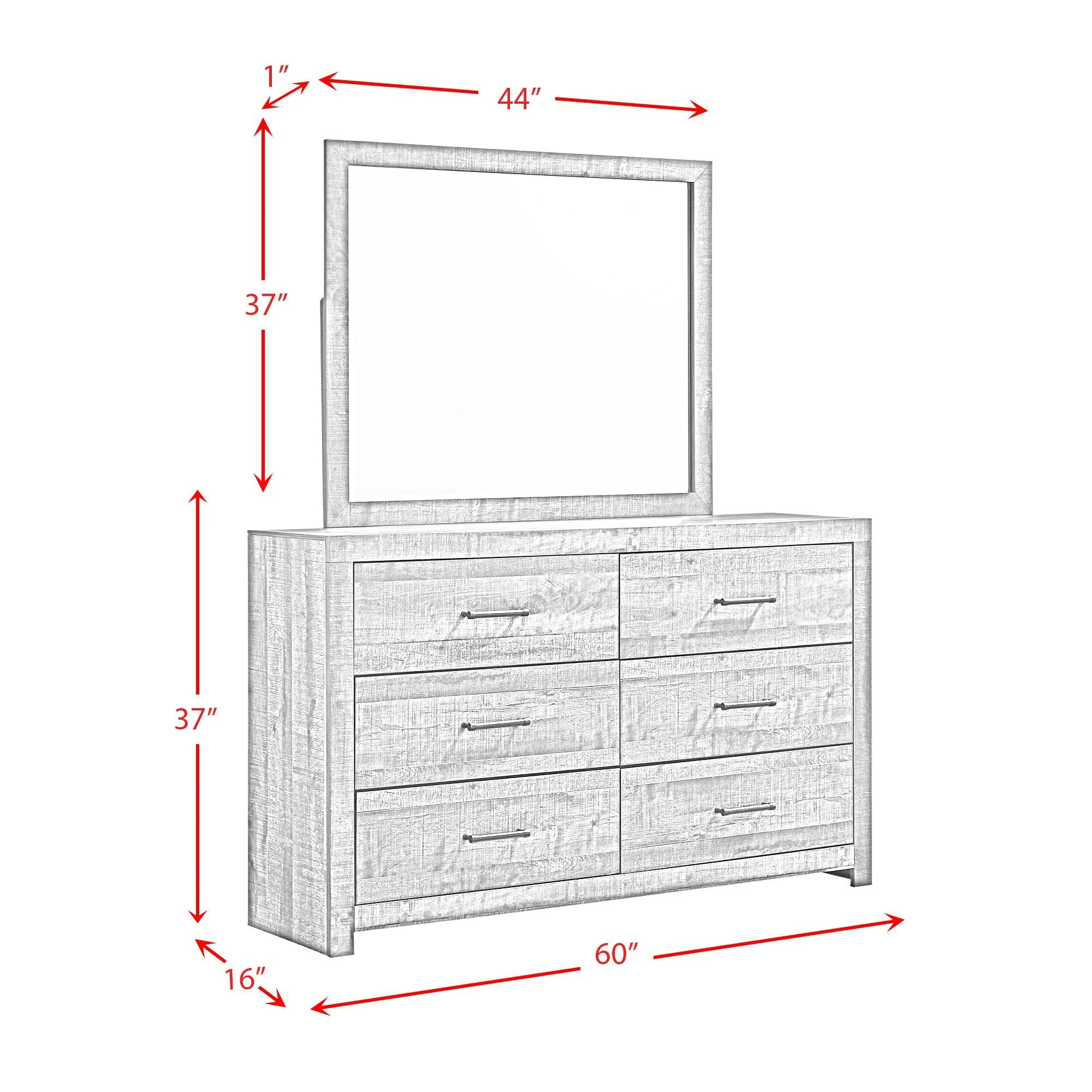 Beckett Queen Bookcase Panel 6PC Bedroom Set with Bluetooth