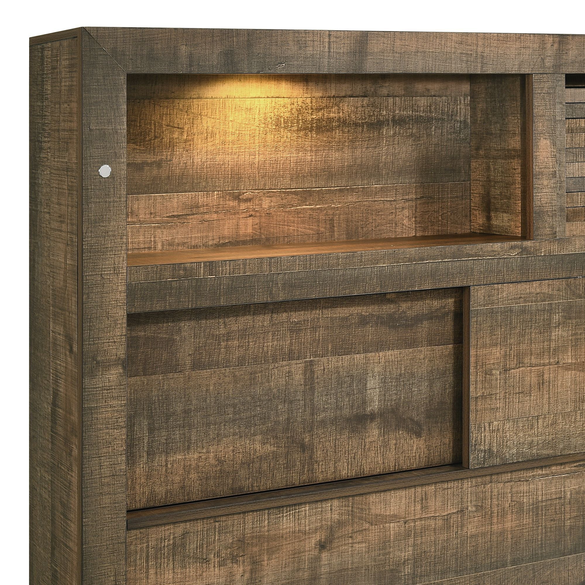Beckett Queen Bookcase Panel 6PC Bedroom Set with Bluetooth