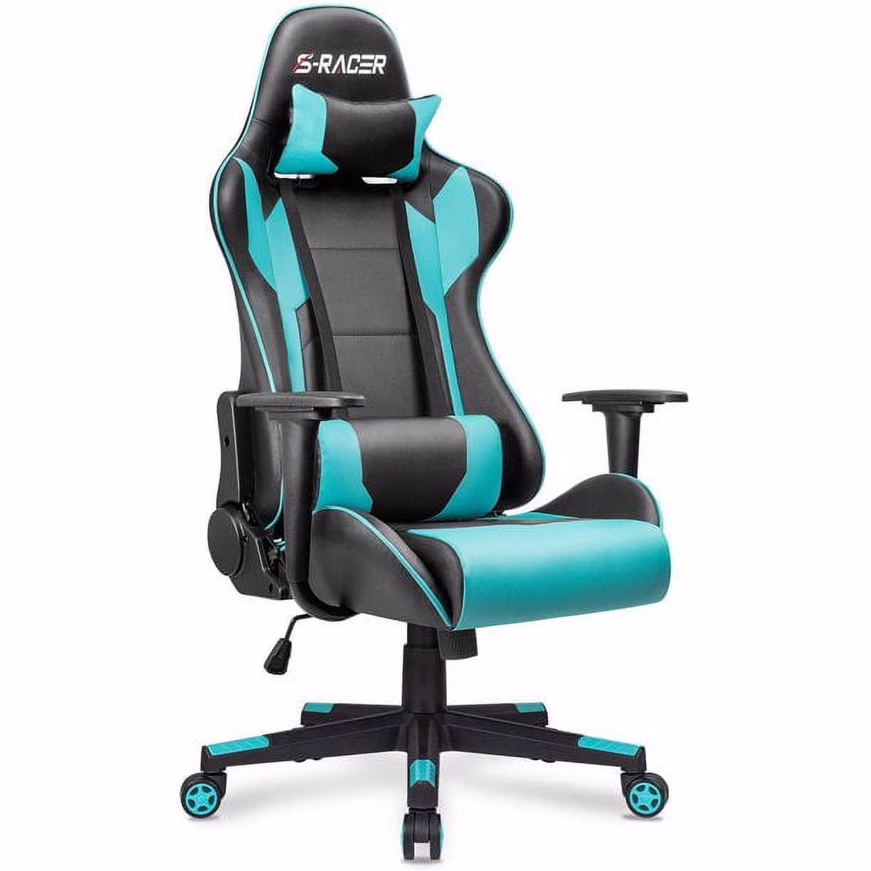 Homall Gaming Chair Office Chair High Back Computer Chair Leather Desk Chair Racing Executive Ergonomic Adjustable Swivel Task Chair with Headrest and Lumbar Support, Purple