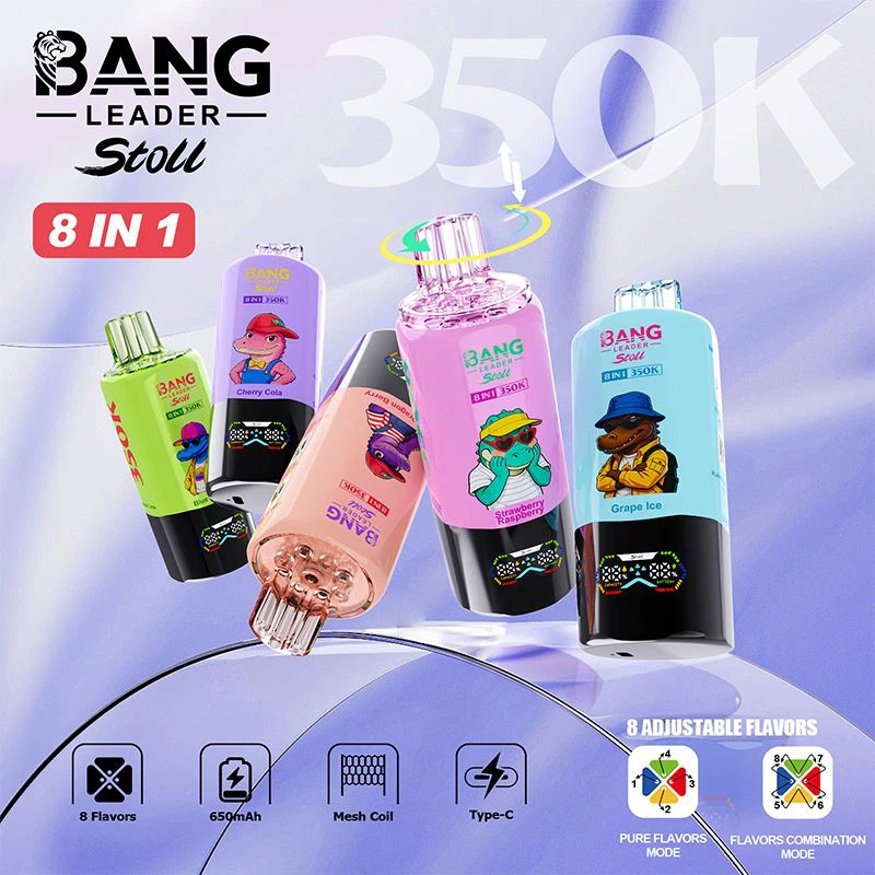 BANG Leader Stoll 350 000 potahů (8v1) | E-cigareta s LED displejem