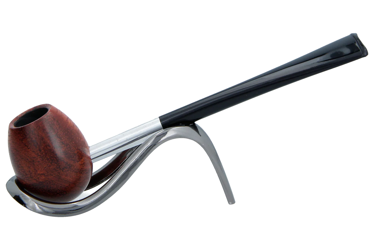 Smoke-King Metal Pipe Brown Poa Rosa Wood Egg Shape Bowl