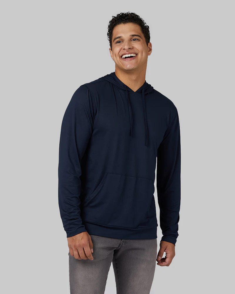 MEN'S COOL LONG SLEEVE HOODED T-SHIRT