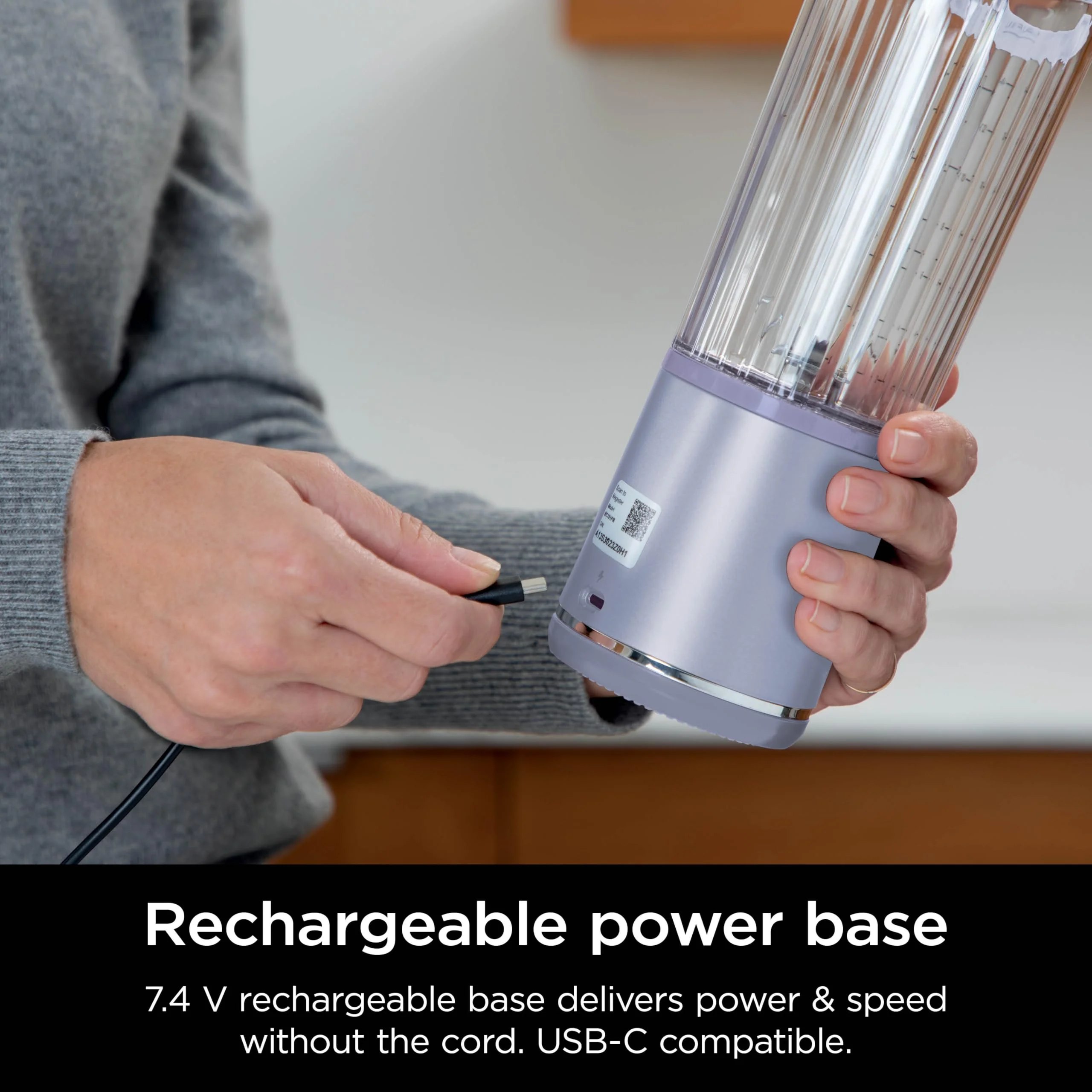 Ninja Blast Portable Blender, Cordless, 18oz. Vessel, Personal Blender for Shakes & Smoothies, BPA Free, Leakproof Lid & Sip Spout, USB-C Rechargeable, Dishwasher Safe Parts, Metallic Purple,