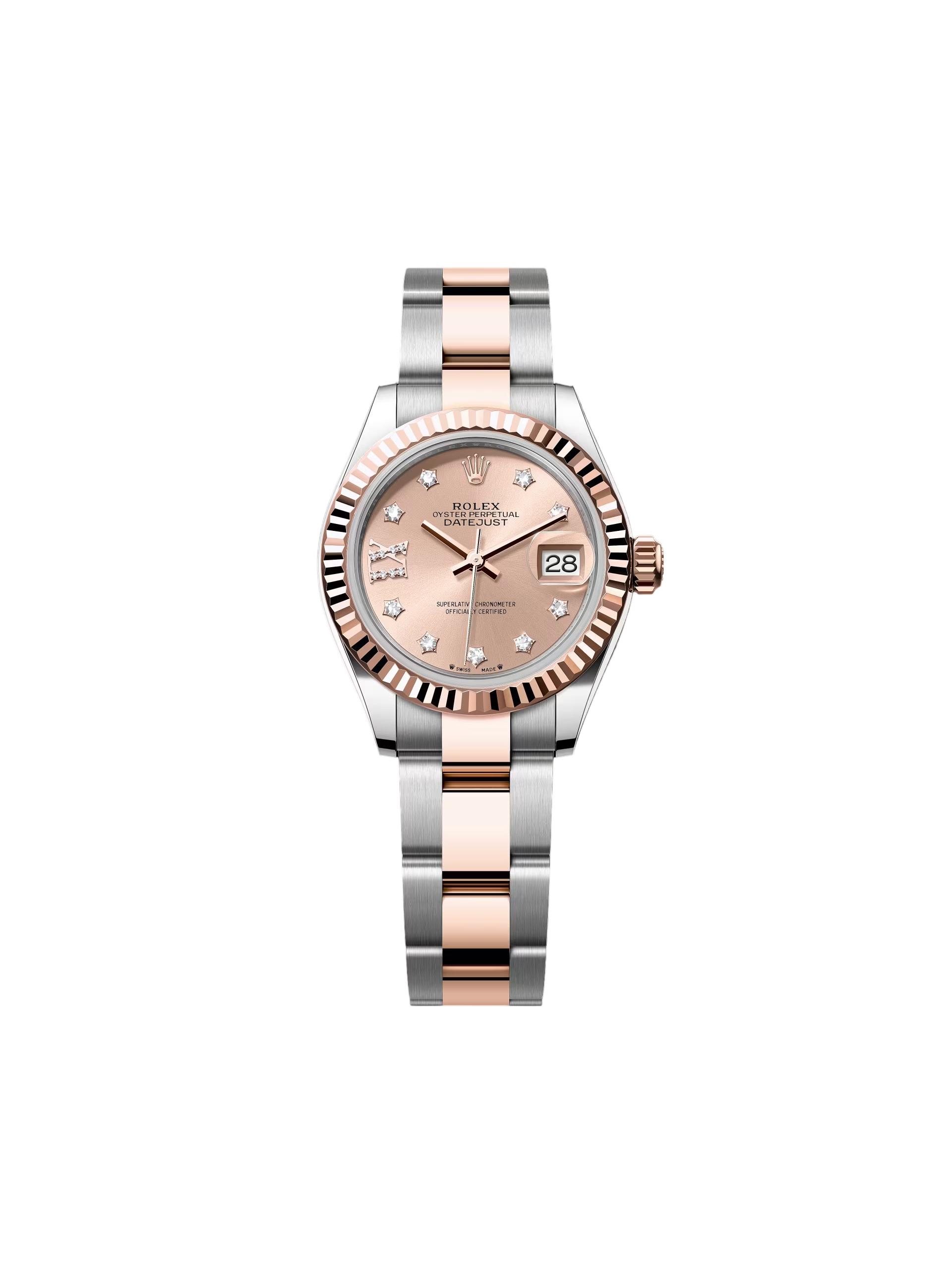 【Super Clone】RLX Lady-Datejust 28mm 279171 Rose-colour Diamond Set Oyster Stainless Steel and Rose Gold