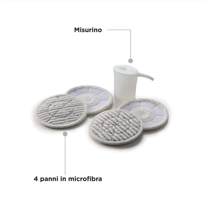 ARIETE - Scopa a vapore con panni 4178 DUAL STEAM SCRUB-Blu