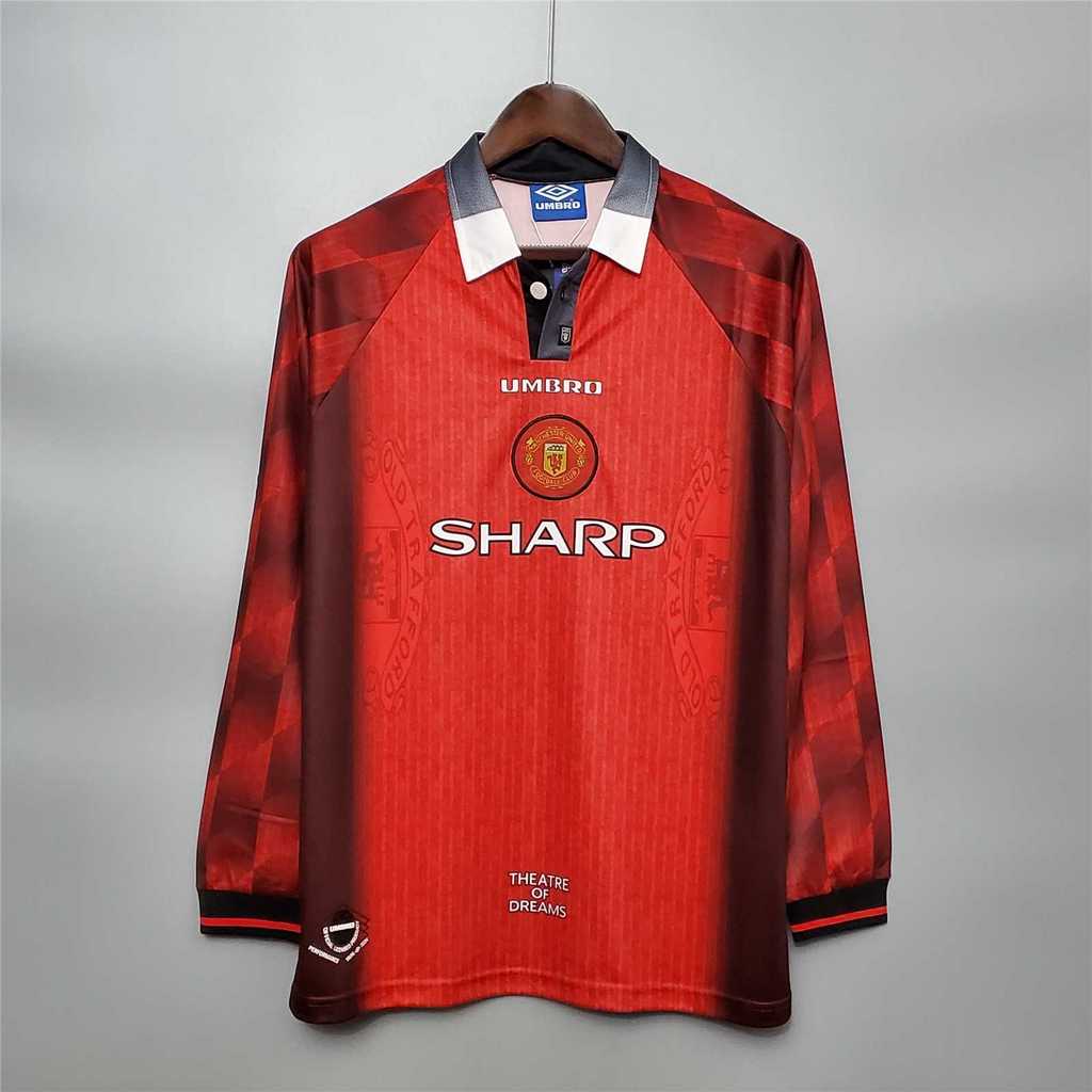 Retro Manchester United 96-97 Home Long Sleeve Jersey