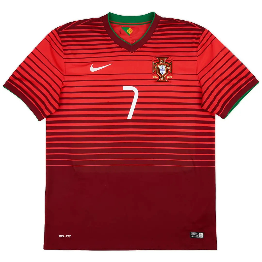 RONALDO #7 Portugal 2014 Home Retro Football Jersey