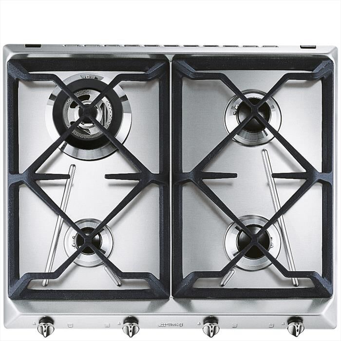 SMEG - Piano cottura a gas SRV564GH3 4 fuochi 59,5cm-Inox