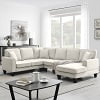 Churanty Convertible Modular Sectional Sofa with Chaise and Recliner,U Shaped Couch 7 Seat Fabric Sleeper Sofa for Living Room,Dark gray