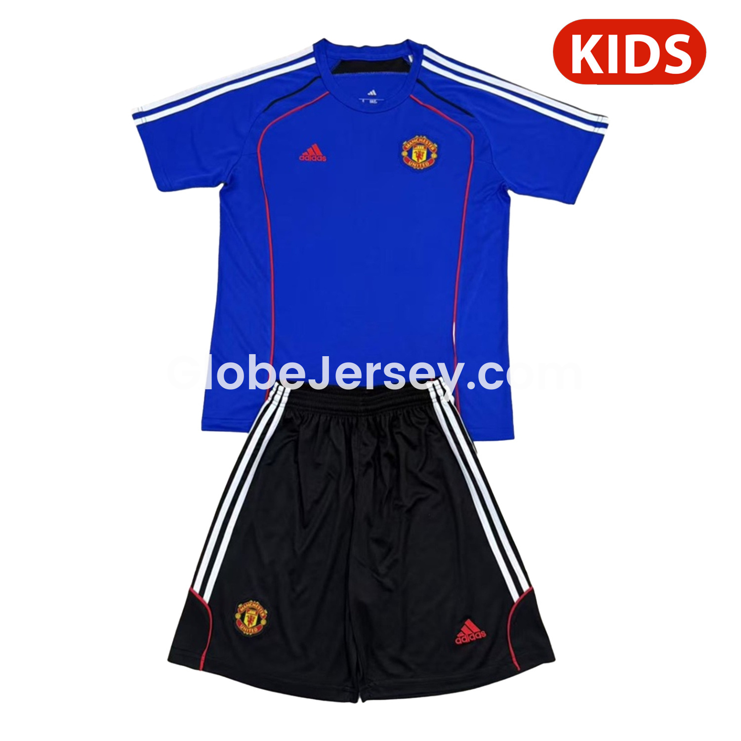 Manchester United 25-26 Urban Purtist Throwback Blue Kids Kit