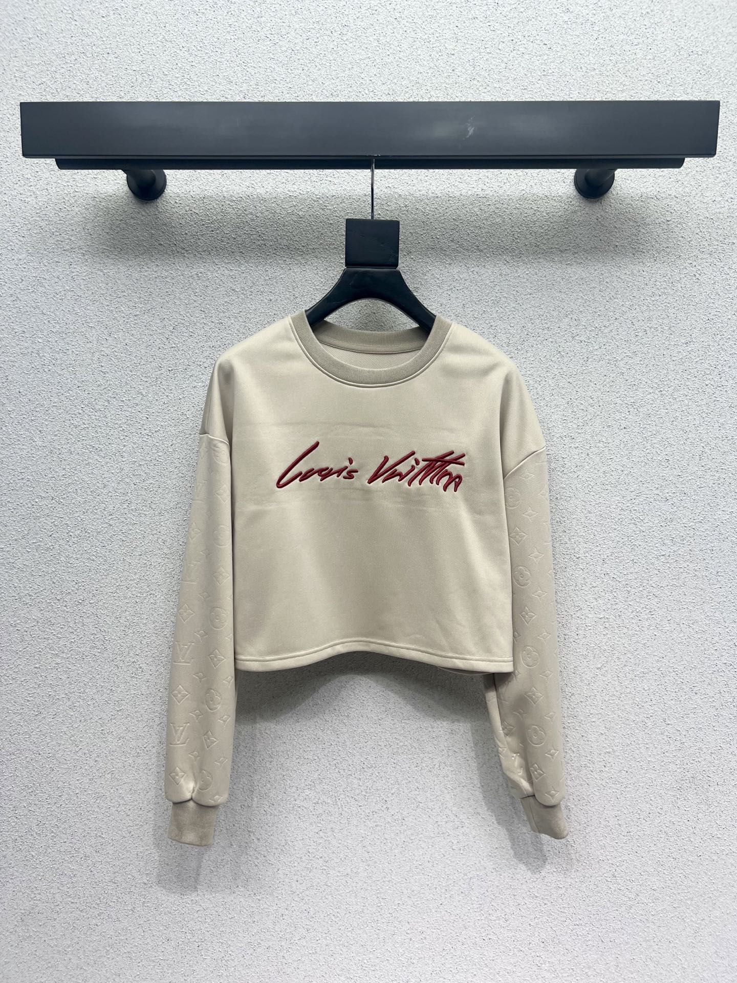 Embroidered Letter Sweatshirt Embossed Casual Suit