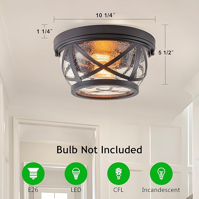 MELLOWWLITE Bronze Flush Mount Ceiling Light Fixtures