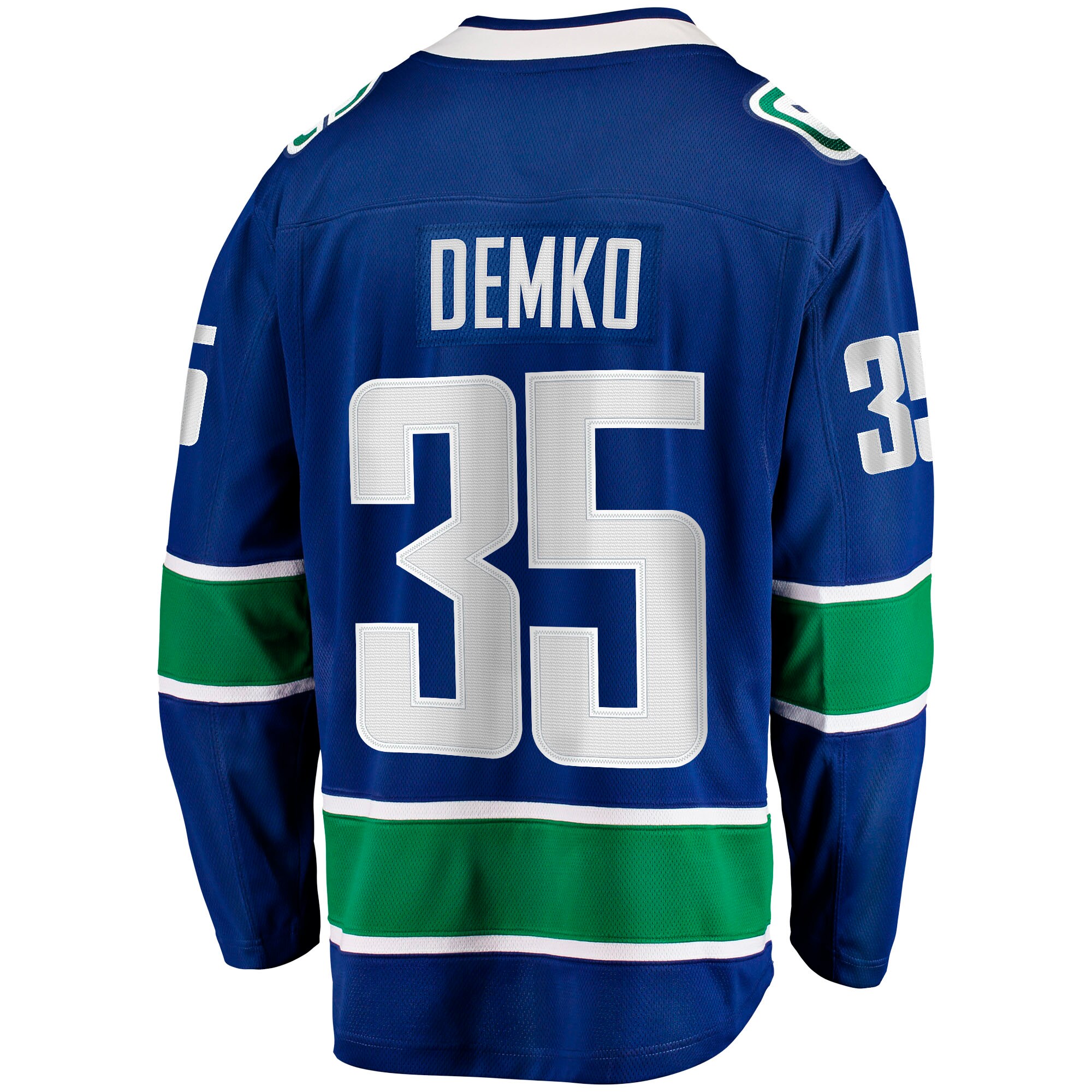 Thatcher Demko Vancouver Canucks Fanatics Home Breakaway Jersey – Blue