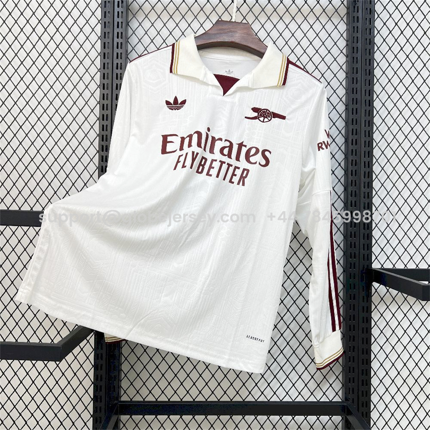 Arsenal 25-26 Third White Long Sleeves Jersey - Fans Version