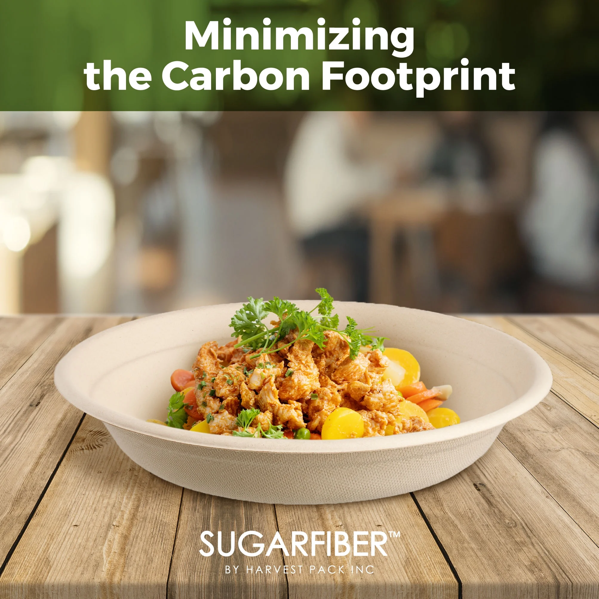 Sugarfiber Disposable 32 oz Compostable Heavy-Duty Round Paper Bagasse Bowls 500 Count