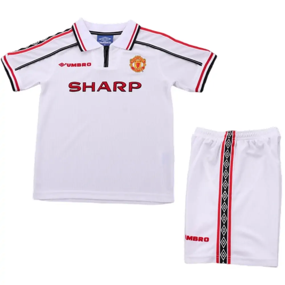 1998-99 Manchester United Commemorative Retro Children's Jersey Set - Fans Edition