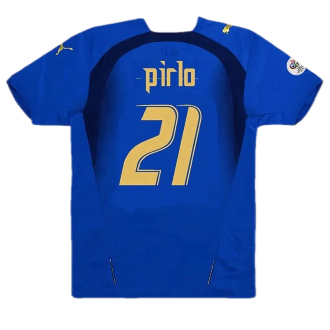 PIRLO #21 Italy 2006 Home Retro Football Jersey