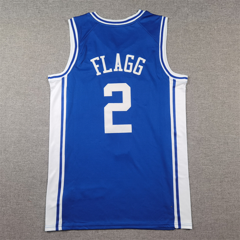 Cooper Flagg Jersey #2 Duke Blue Devils College Basketball Royal- BLUE