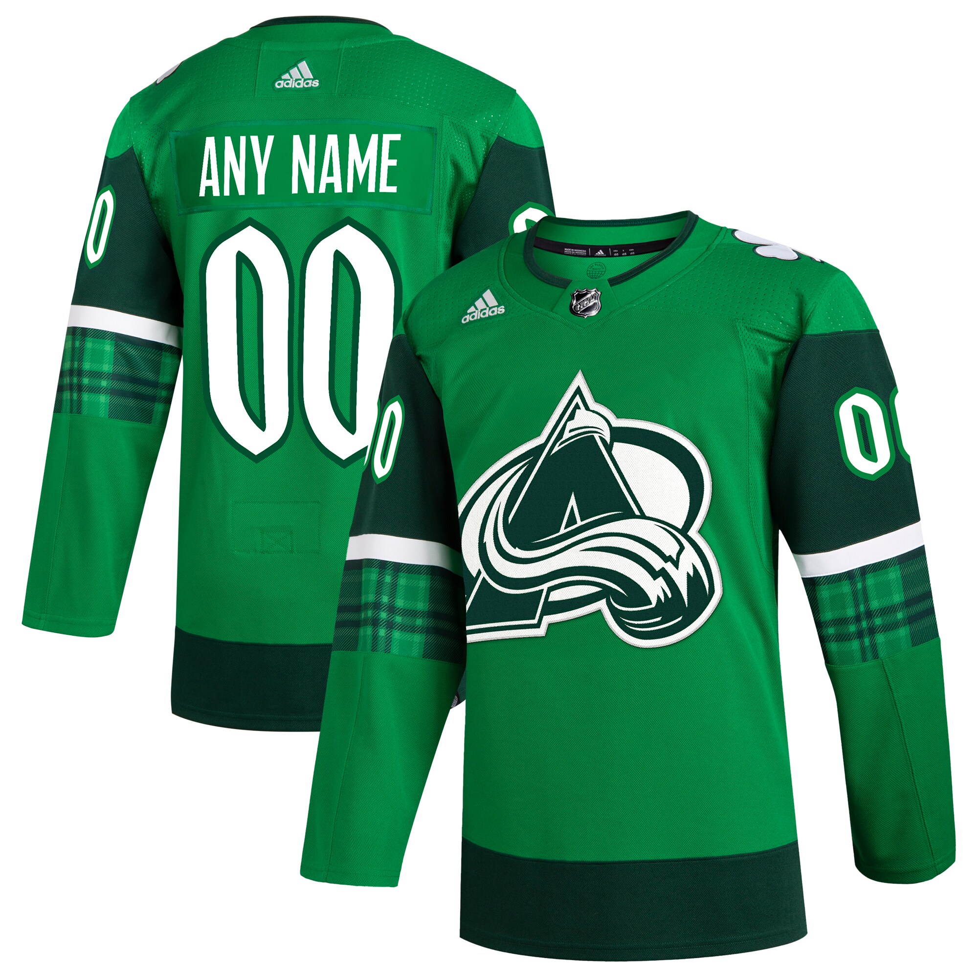 Colorado Avalanche  St. Patrick’s Day  Custom Jersey – Kelly Green