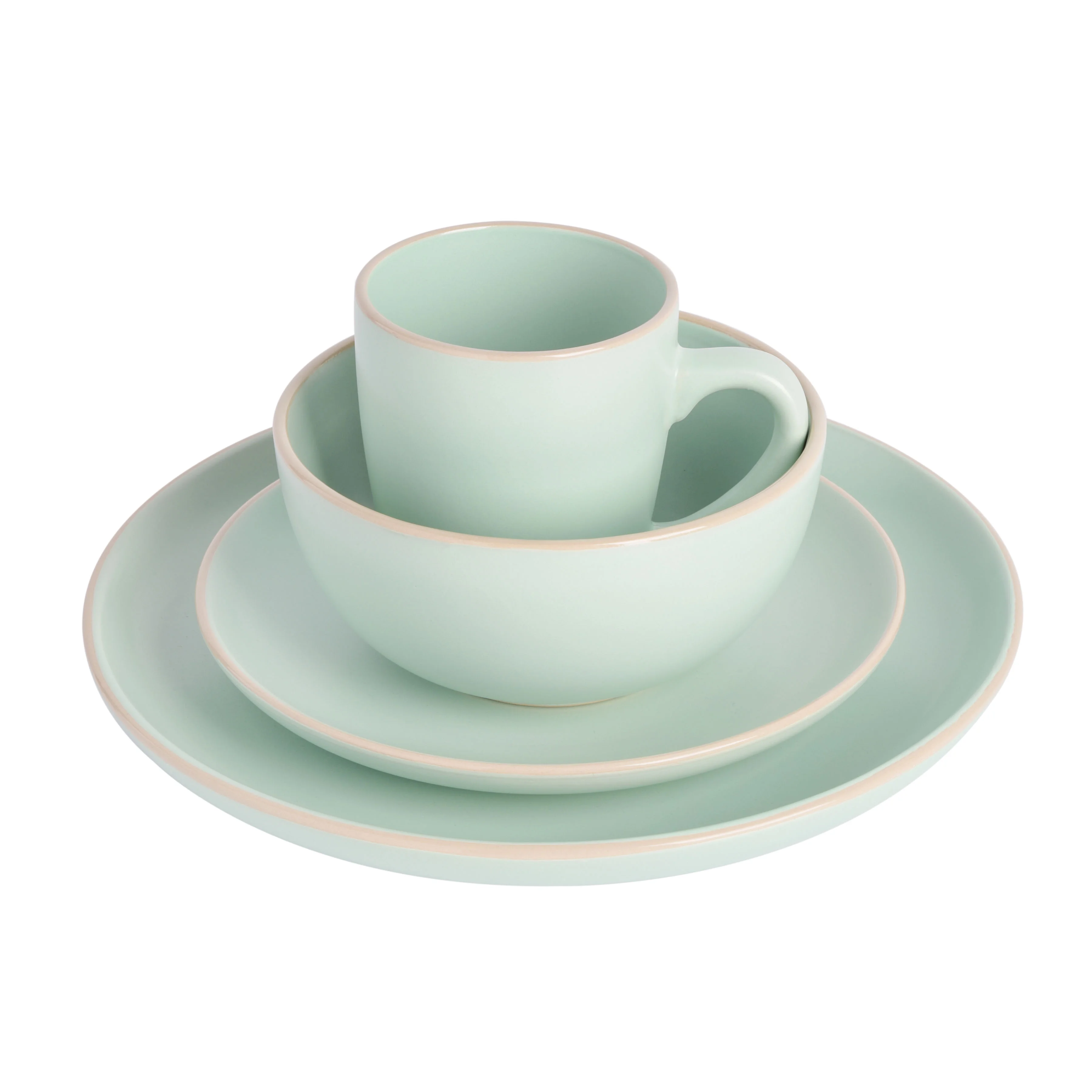 Gibson Home Rockaway 32 Piece Dinnerware Set - Gray