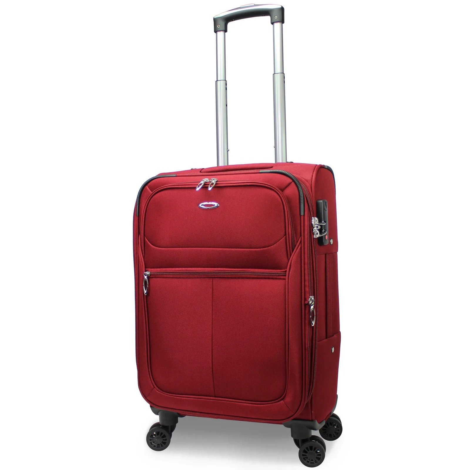CalBags Kemyer Softside Lightweight 3-Piece Expandable Spinner Luggage Set - Black