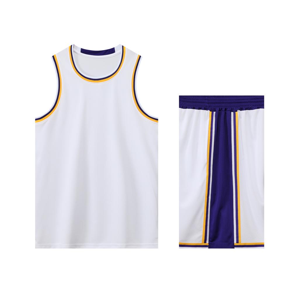 Lakers basketball uniform white suit（Customizable name and number）