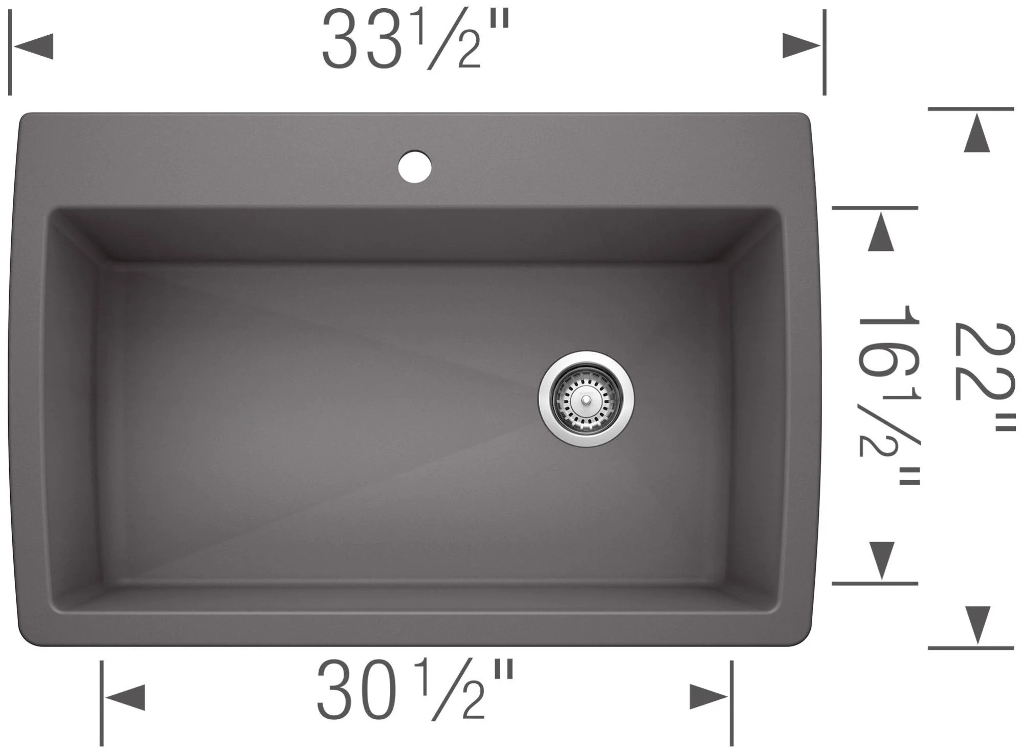 BLANCO DIAMOND Cafe Brown Non-Porous Composite Single Bowl Sink
