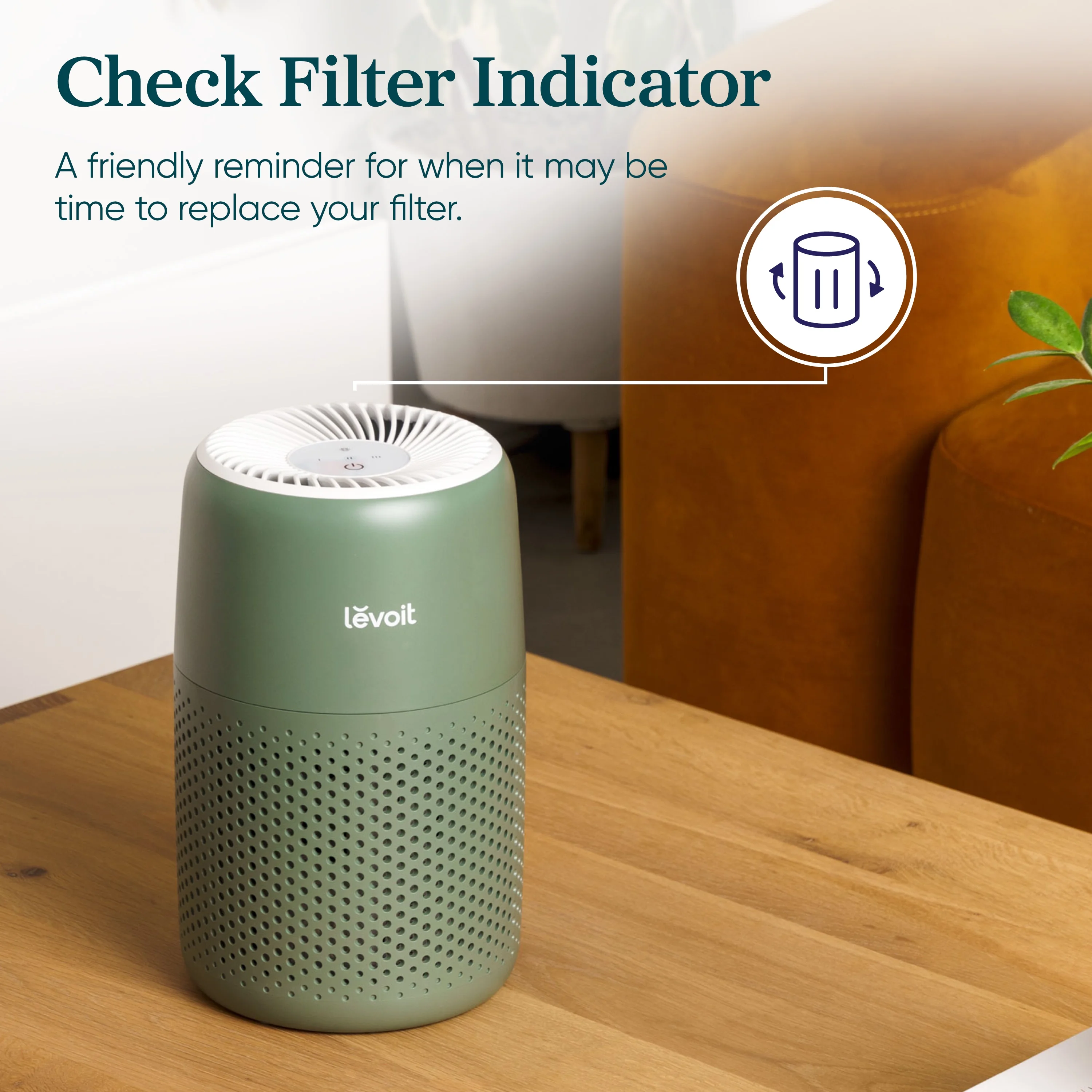 (3 pack) Levoit Desktop Air Purifier with Aroma for Bedroom & Office (255 Sq. ft), Core Mini-P, Green