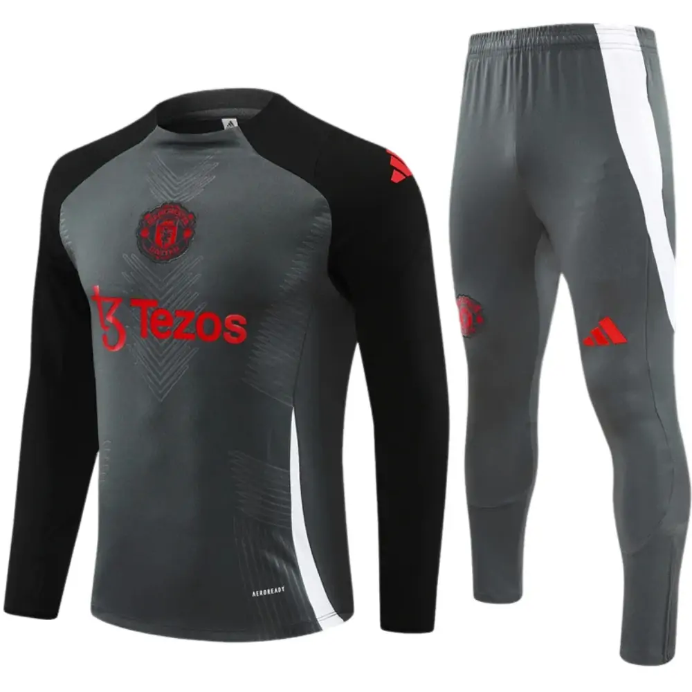 Manchester United dark grey training kit for kids 2024-25