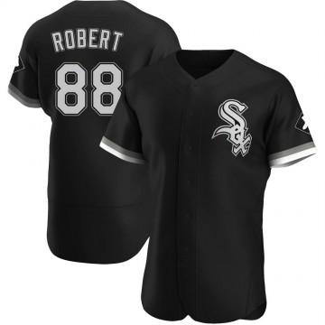 Mens Chicago White Sox Luis Robert Cool Base Replica Jersey Black