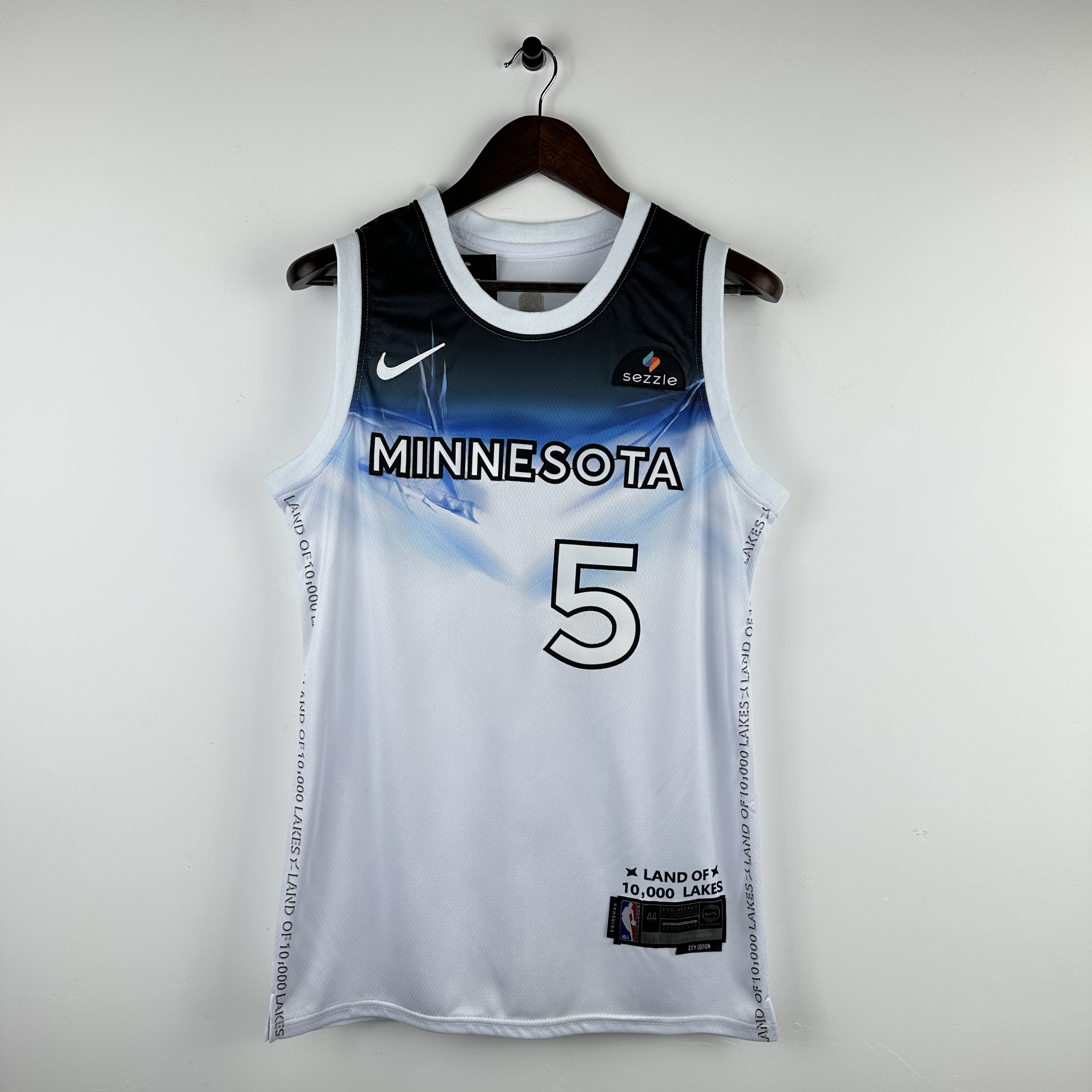 Embroidery 25th season Timberwolves City Edition No. 5 Edwards
