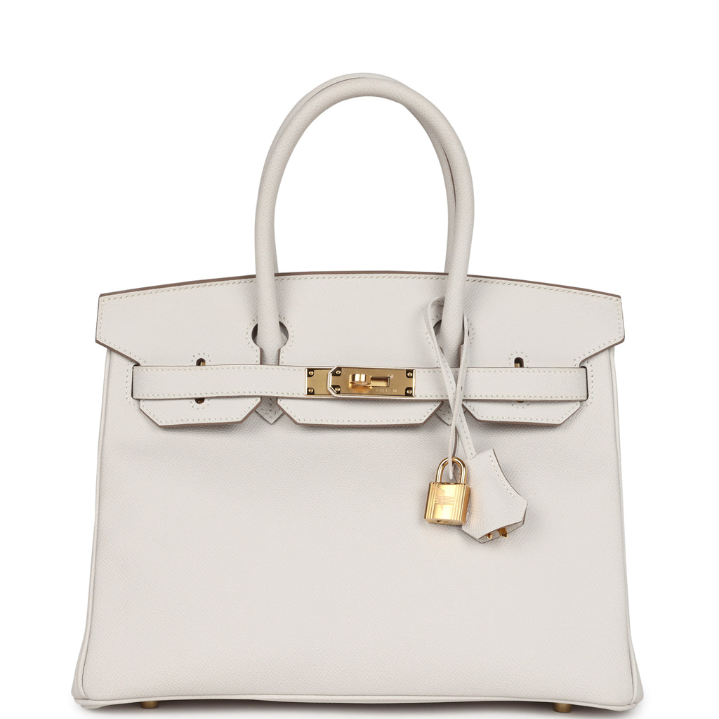 Birkin 30 Gris Pale Epsom Gold Hardware